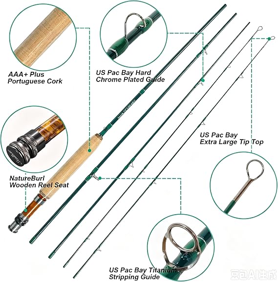 Aventik Stalker Fly Fishing Rod with Extra Tip and Rod Tube