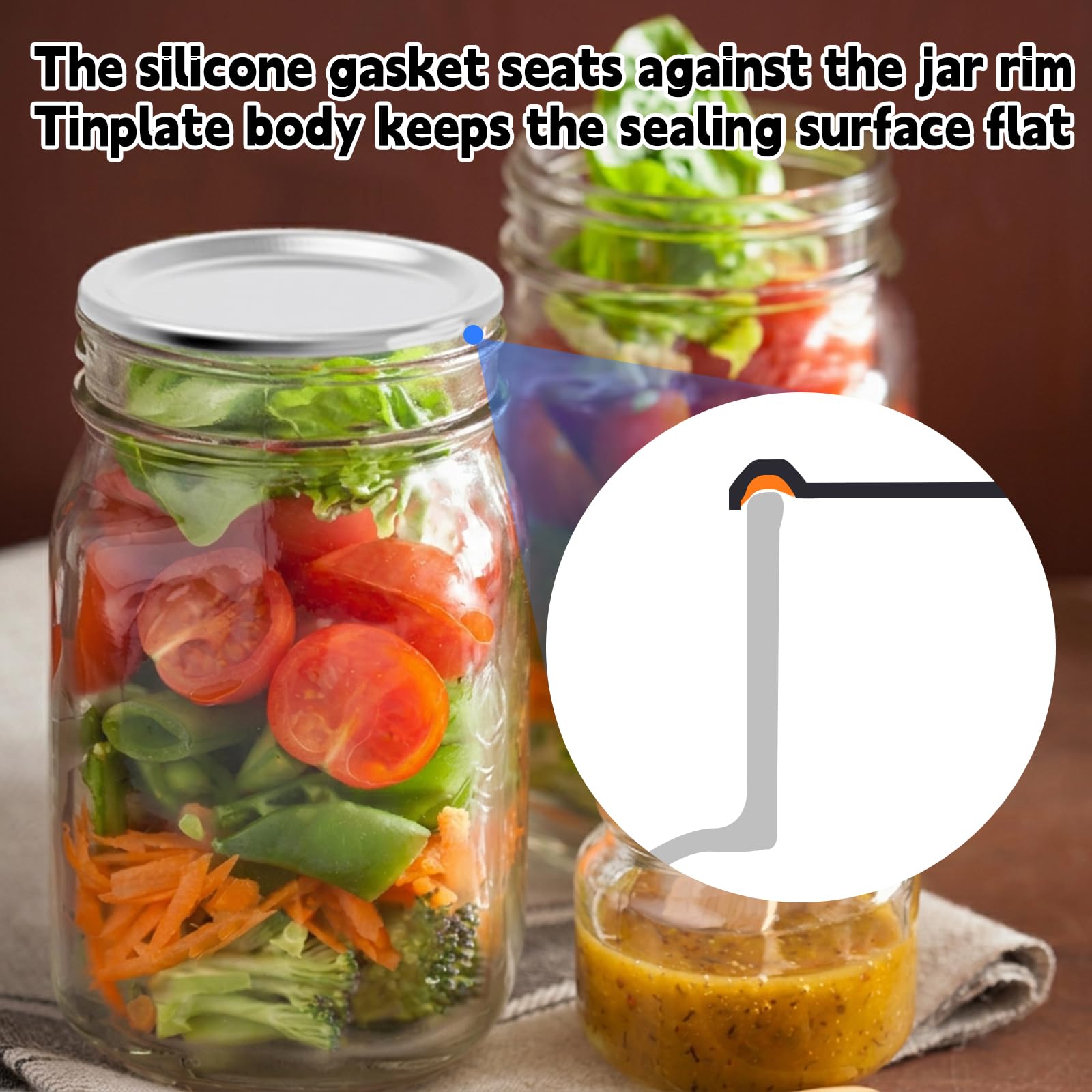 Canning Lids Only - 48 Flat Lids (Wide & Regular Mouth) -6