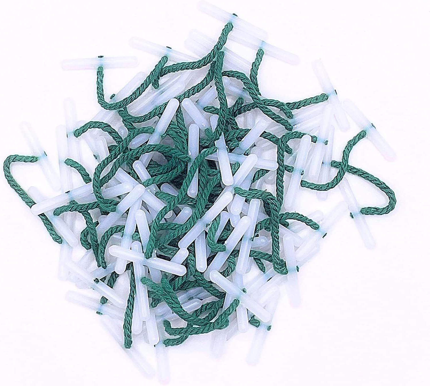 100 X 25mm Treasury Tags | Green String Tag | Plastic Ends | Paper Binders Stationery Binder Fasteners Document Ties | Office Fasteners (25mm, millimeters)