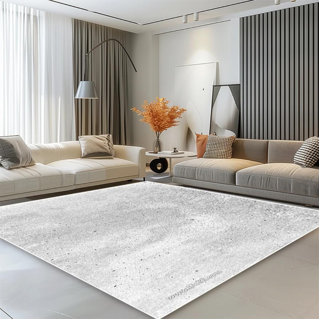Tapis facile à nettoyer blanc pur 120x200cm moderne et non pelucheux