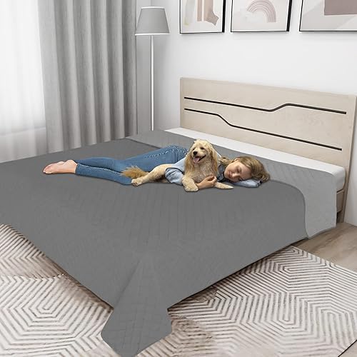Miniatura 2 de Easy-Going Funda de cama 100% impermeable para perro, reversible, a prueba de fugas, lavable, protector de muebles para mascotas, niños, perros y