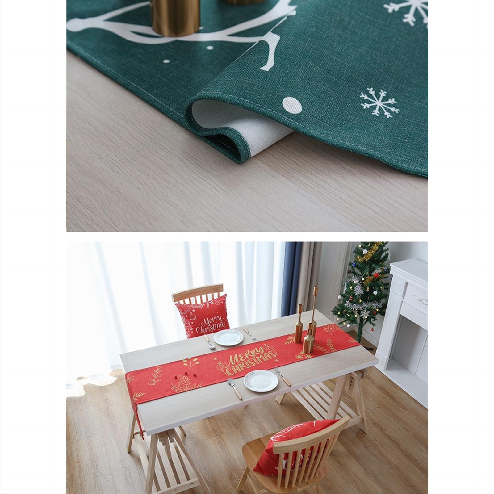 weihnachtsdekoration Weihnachtsdekoration Tischdecke Holiday Party Dekoration Winter Tischdecke Weihnachten Tischdecke-red1-30 * 240 cm