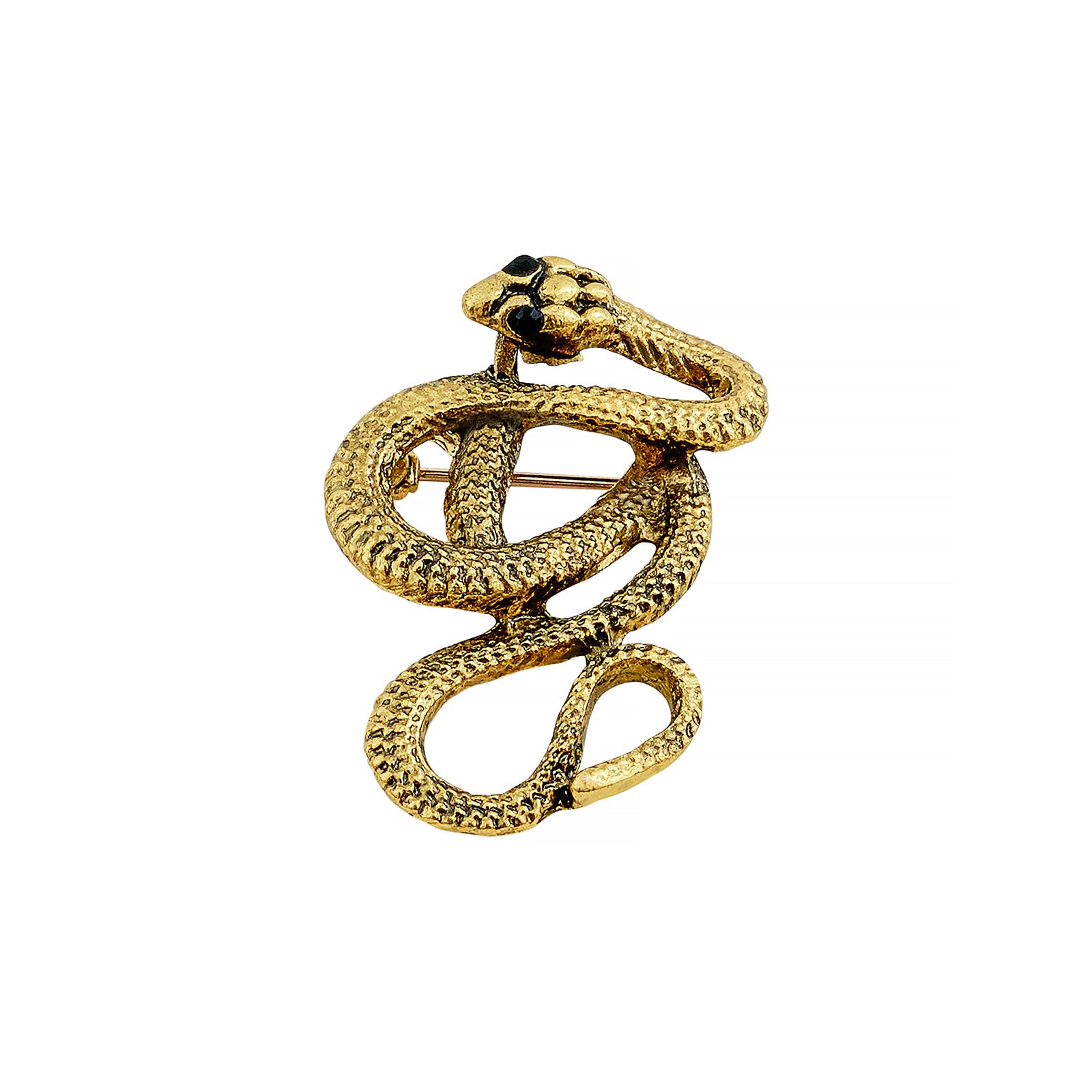 joker & witch Echida Champagne Gold Snake Brooch-picture-39