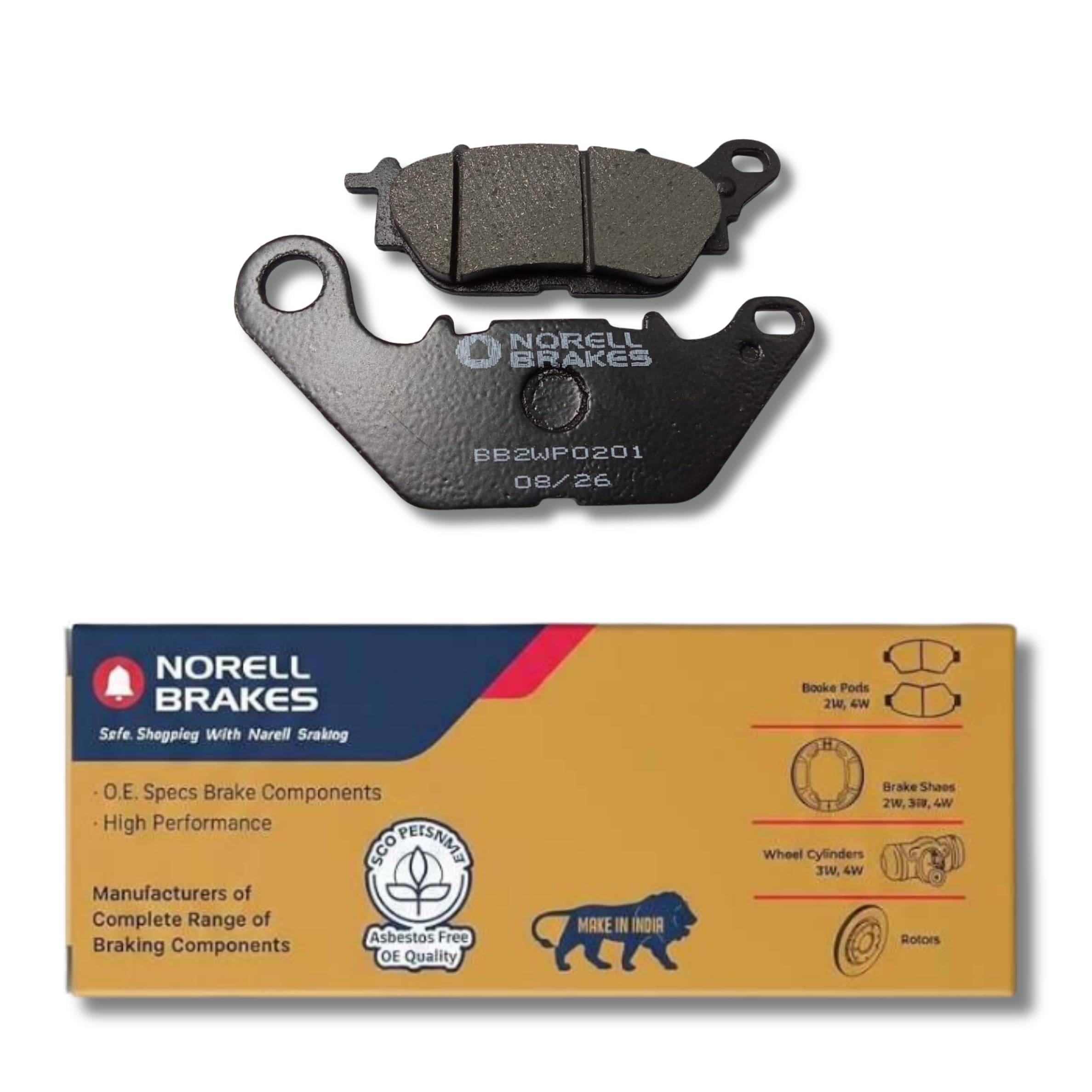 NORELL 8906219820786 Front Disc Brake Pad Set Compatible with Yamaha R15 | Premium Front Brake Pads Replacement | High Performance Disc Brake Pad Set | Set of 01-image-34