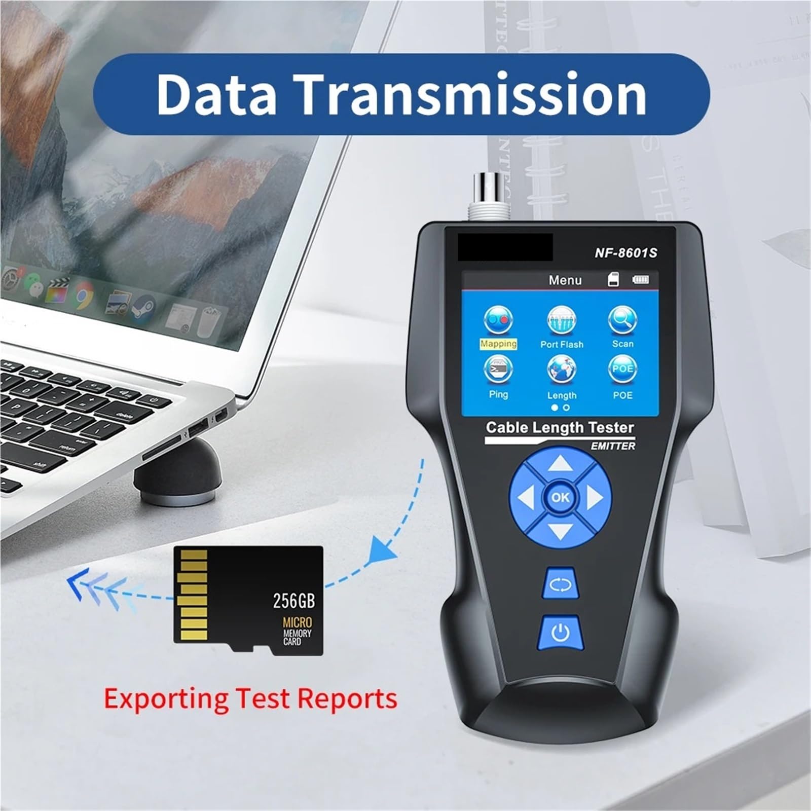 Tester for cavi di rete NF-8601S Tracker for PING anti-interferenza Misuratore lunghezza Strumenti - Omni-Check