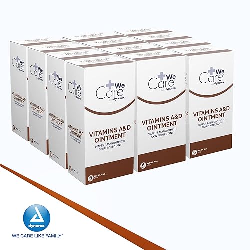 Miniatura 6 de Dynarex Ungüento de vitaminas A y D, ungüento con vitamina A y vitamina D protector de la piel, para sarpullido y malestar del pañal, blanco, 1 caja