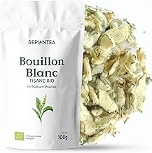REPLANTEA Organic White Broth Infusion (Mullein) 100g | Herbal Herbal Tea for Breathing Comfort and Voice Care | Verbascum Thapsus Leaves Bulk