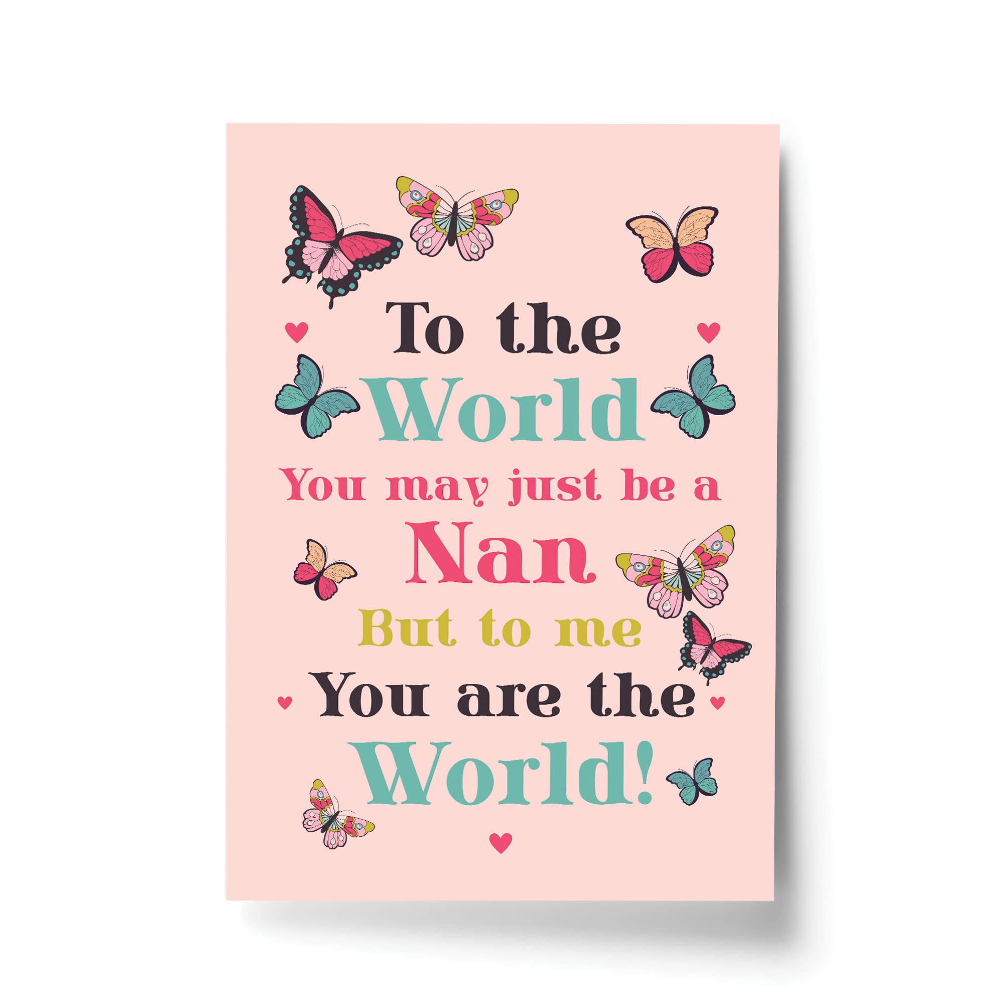 RED OCEAN Birthday Christmas For Nan A4 Print Special Thank You Gift For Grandparents