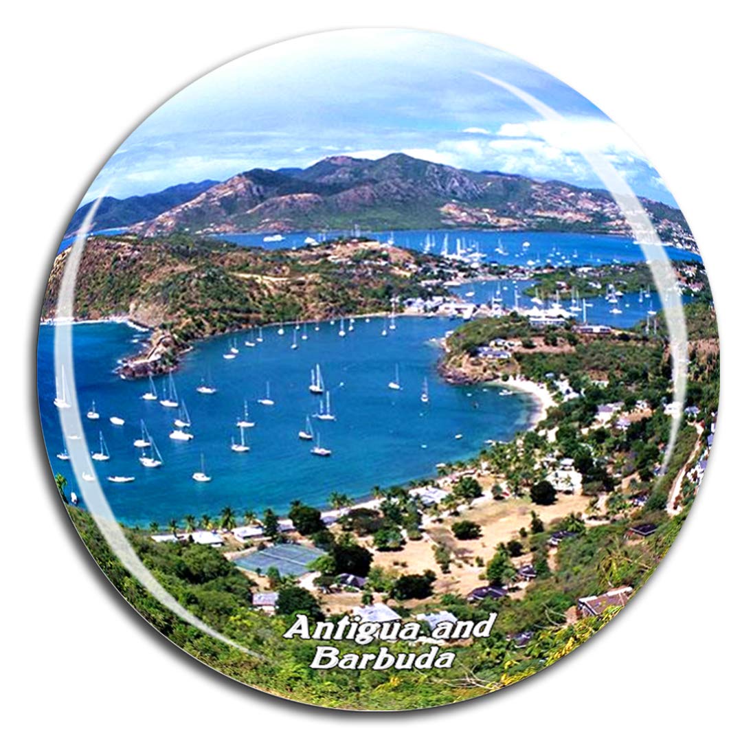 Weekino Blue Antigua And Barbuda Caribbean Sea Fridge Magnet 3D Crystal Glass Tourist City Travel Souvenir Collection Gift Strong Refrigerator Sticker