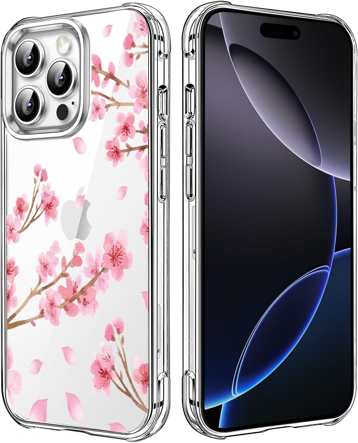 Amazon.com: HEYORUN Cherry Blossom Clear Case Compatible with