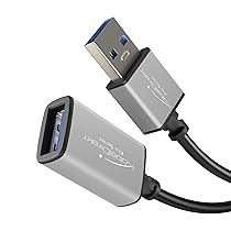 KabelDirekt – Cavo di prolunga USB-A 3.0 – 2m, connettore Maschio USB-A e connettore femmina, colore nero, space grey