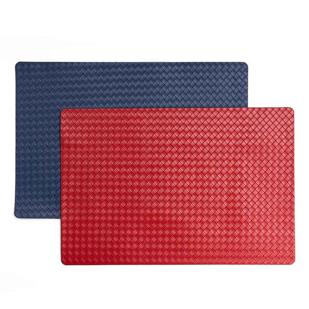 IANSHFKN 6 Pcs Woven Placemat Double-sided Rectangular Heat Insulation Tableware Pad Home Dining Table Mat