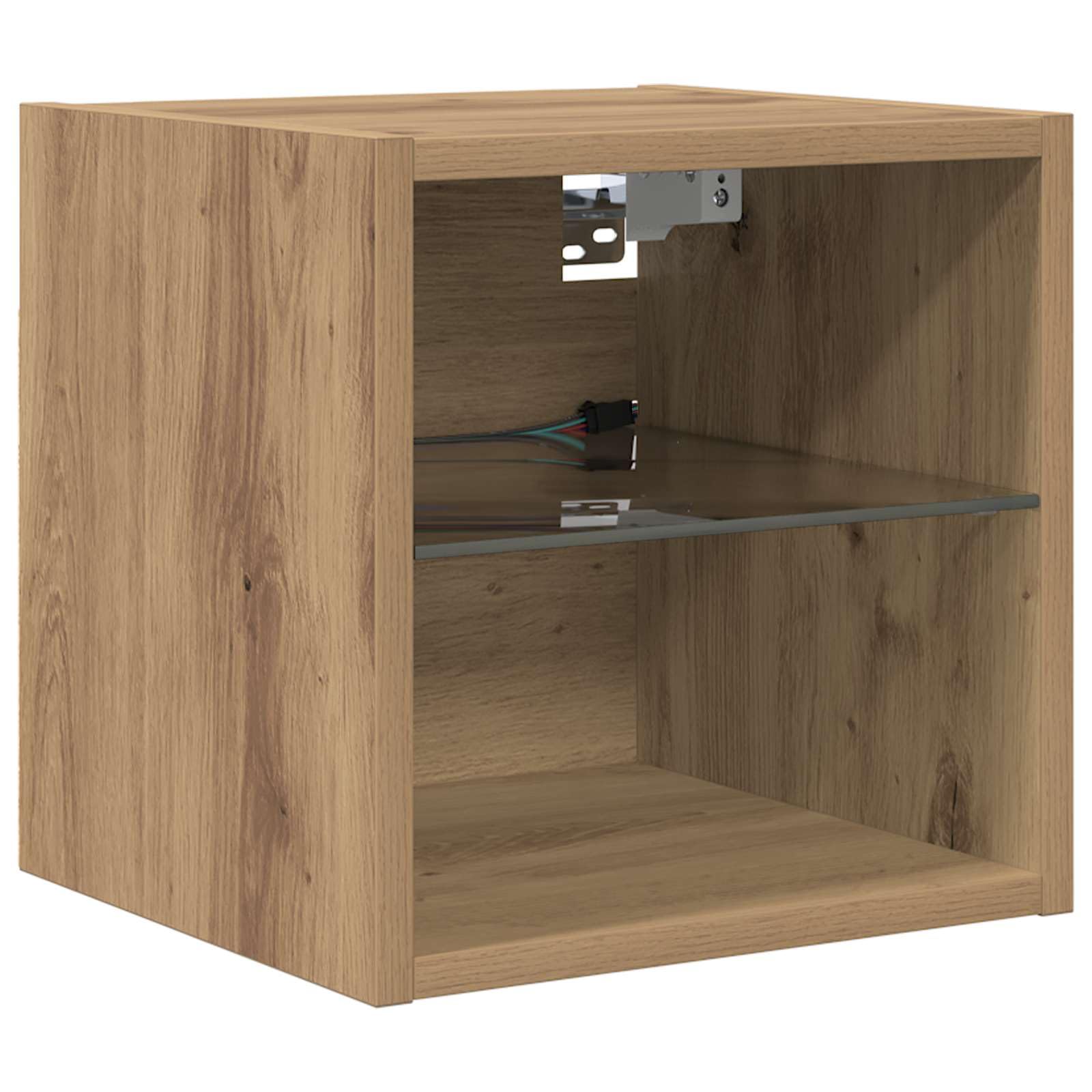 Montowana na ścianie szklane półki nowoczesna 60x30x30 cm Brązowy