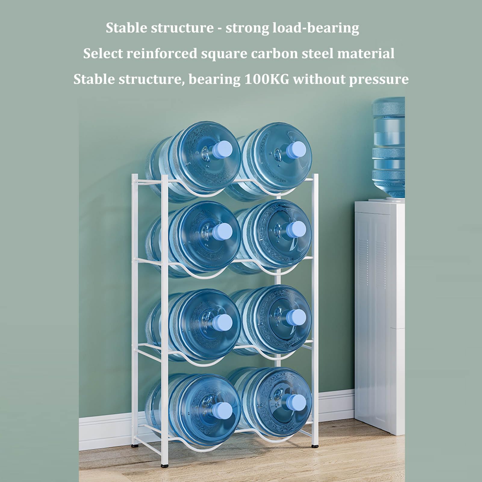 Heavy Du 5 N - Estante para botellas de agua, apilable, soporte para enfriador de doble fila, soporte dispensador de agua