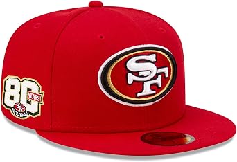 New Era Mens NFL 80th Anniversary Side Patch 59FIFTY Fitted Hat