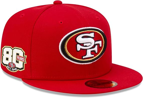New Era Men's NFL 80th Anniversary Side Patch 59FIFTY Fitted Hat
