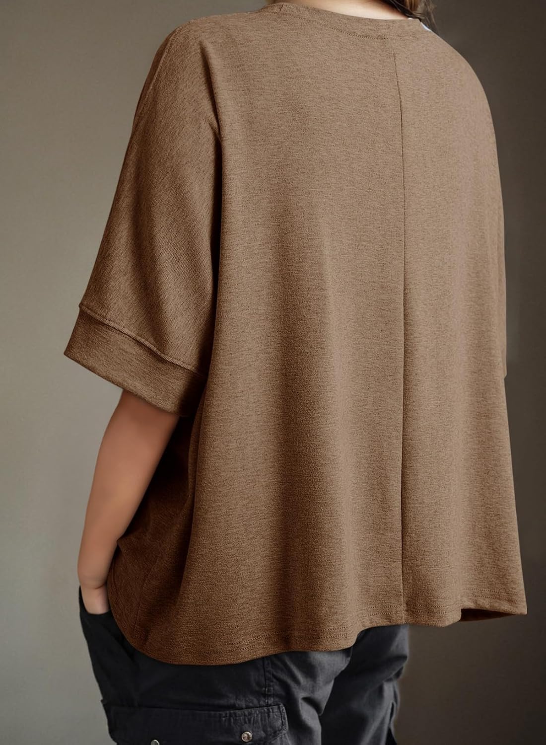  Oversized Tops Summer Shirts 2026 Fall T Shirts for Women Basic Tee | Short Sleeve,Crewneck,Casual Trendy,Plus Size,Workout Gym Clothes,Crop Tops,Fashion Clothing thumbnail