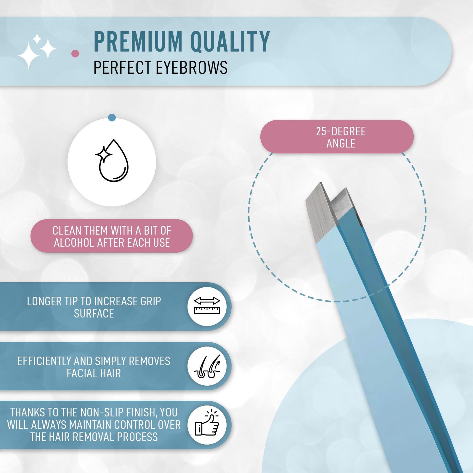 1 Pz 4 Stili Punta Pinzette Per Sopracciglia Piatte Punta In Acciaio Inossidabile Punta Inclinata Depilazione Strumento Di Trucco Di Bellezza Accessorio Pinzette Per Ciglia - Foto 3