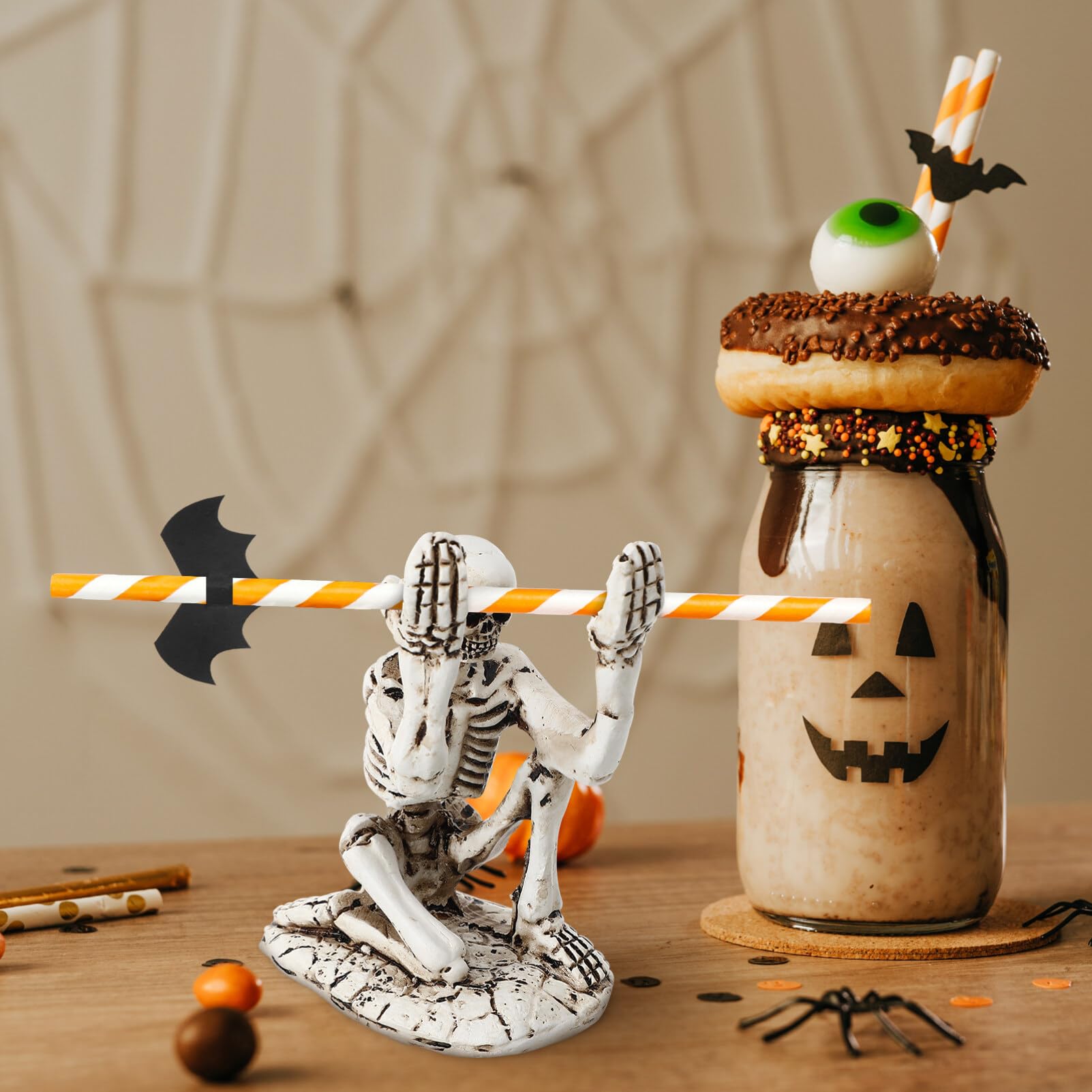 SEWACC Skull Pen Holder – Halloween Skeleton Pencil Holder – Creative Desktop Organizer For Office & Home Decor - View #5