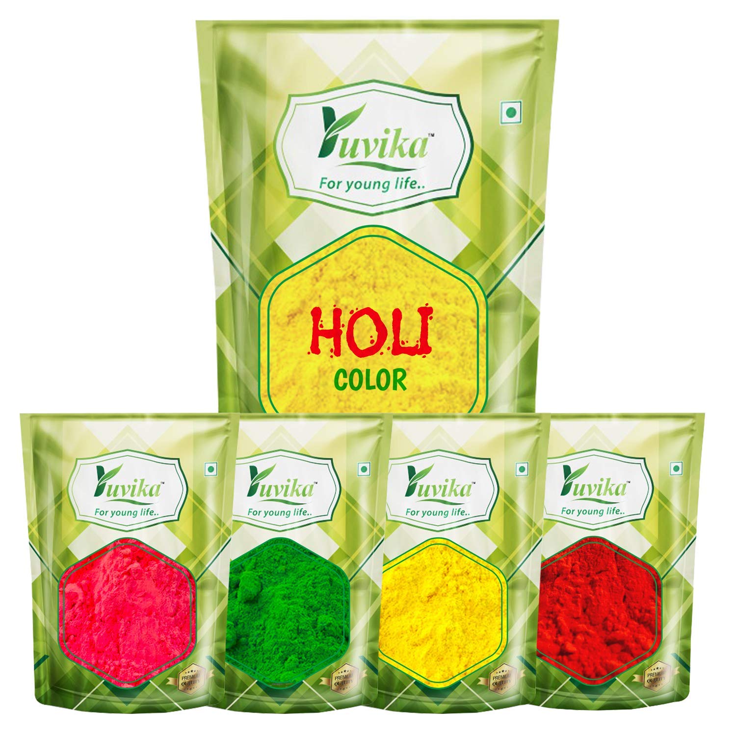 Poudre Holi de couleur pour fête en famille et shooting photo kit 4 bâtons doux