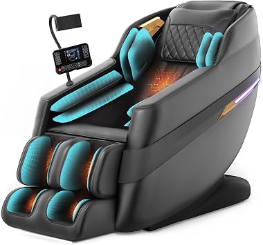 FURNIMAT 2026 Upgraded 4D SL-Track Massage Chair, Full Body Shiatsu Massage Chair for Home Office, AI Voice Control, Zero Gravity, Body Scan, Heat Therapy, No Assembly, Back Pain Relief