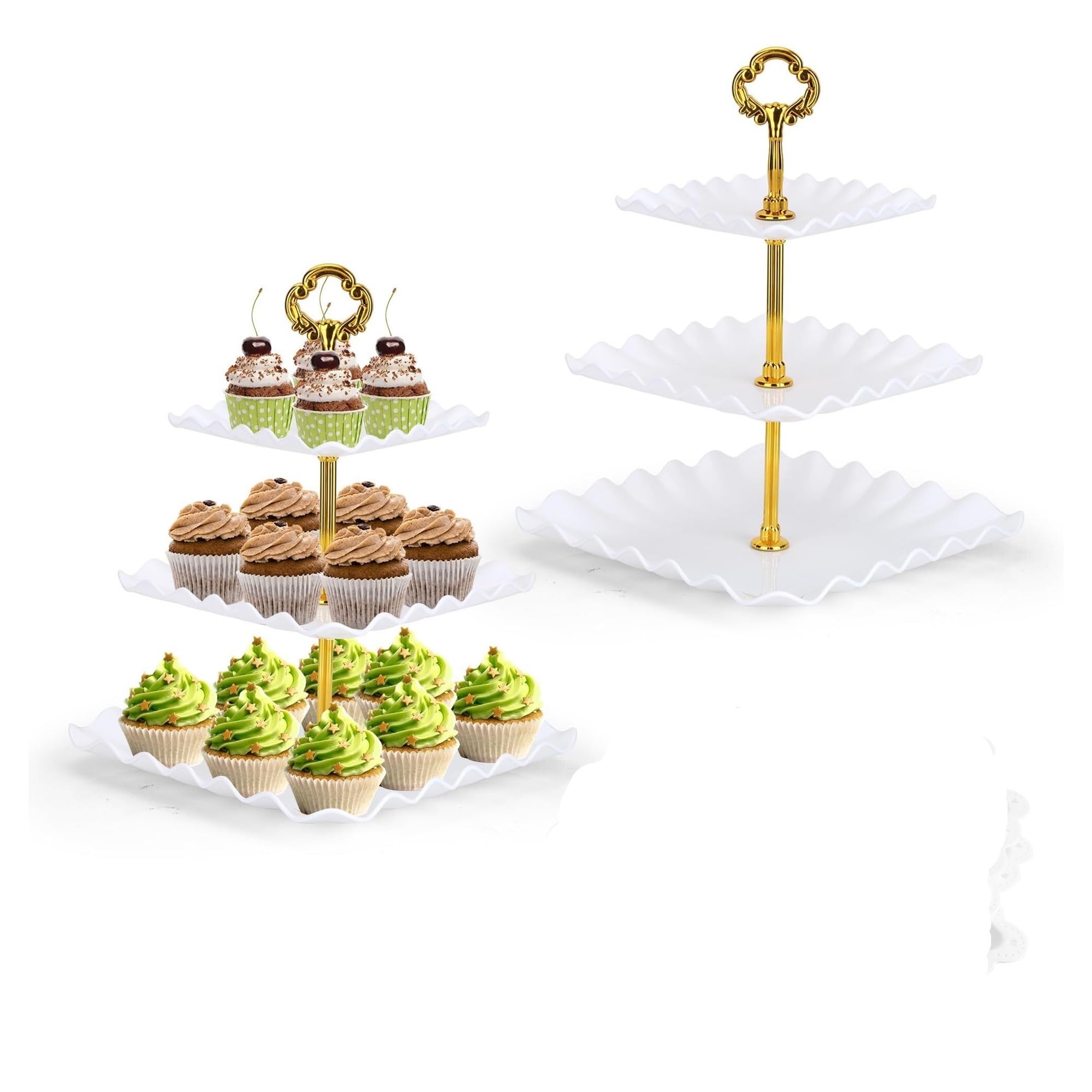 Ryckey Cake Stands Food Serving Tray Cookie Tray Rack