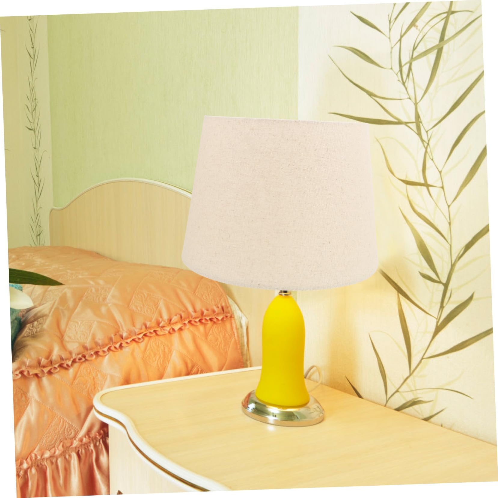 Moderner Lampenschirm für E27 E14 Tisch und Stehlampen aus Gewebe und Metall Weich Dimmbares Licht Dekorativer Lampenschirm für Schlafzimmer und Restaurant