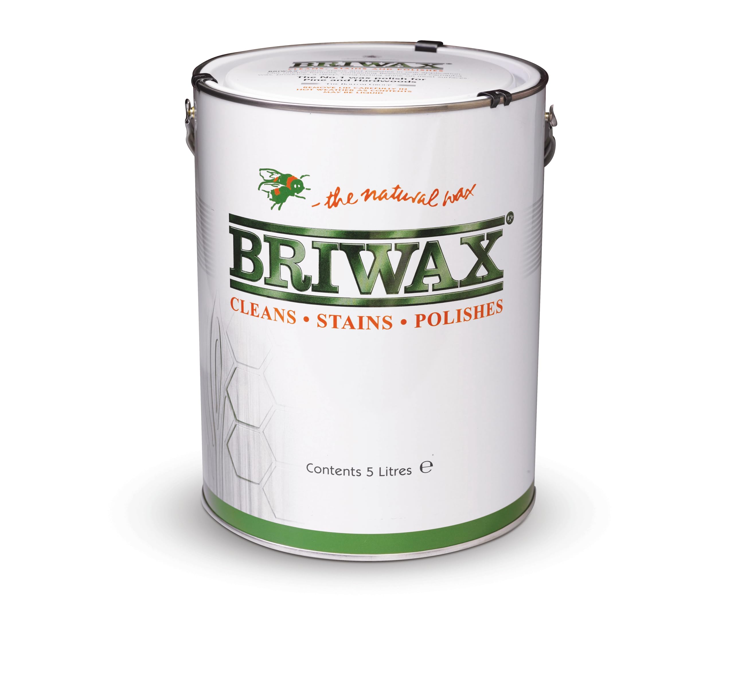 Briwax Original Honey 5ltr-– Multi-Shade Wood Wax Polish | Ideal for Furniture Restoration & DIY Wood Projects