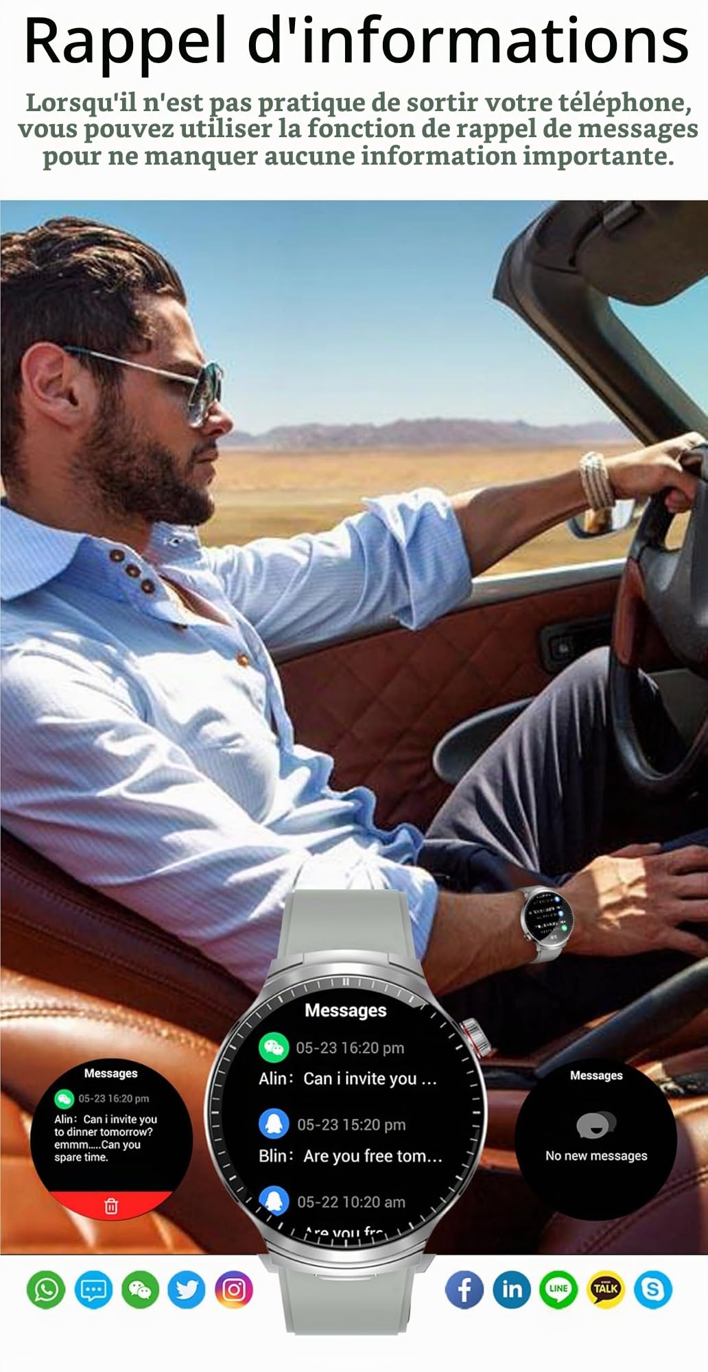 AIEK Montre Connectée Homme, Bluetooth écouteurs, Écran HD 1,85", Analyse Sommeil, Appel Bluetooth, Cardiofréquence, 100+ Modes Sportifs Podometre, Smartwatch pour Android iOS (Noir)