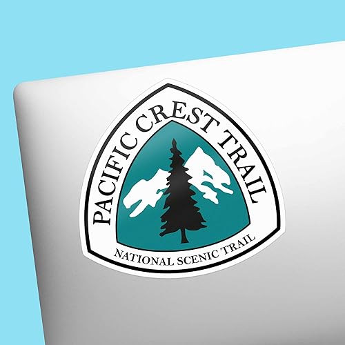 Miniatura 2 de Pacific Crest Trail Sign Sticker, Sierra Nevada and Cascade Mountains Classic Vintage Trail Marker, PCT Hiking Decal