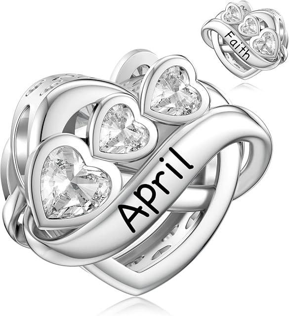 LANBEIDE Sterling Silber Charms for Pandora Birthstone Charms for Women Birthday Christmas Gifts
