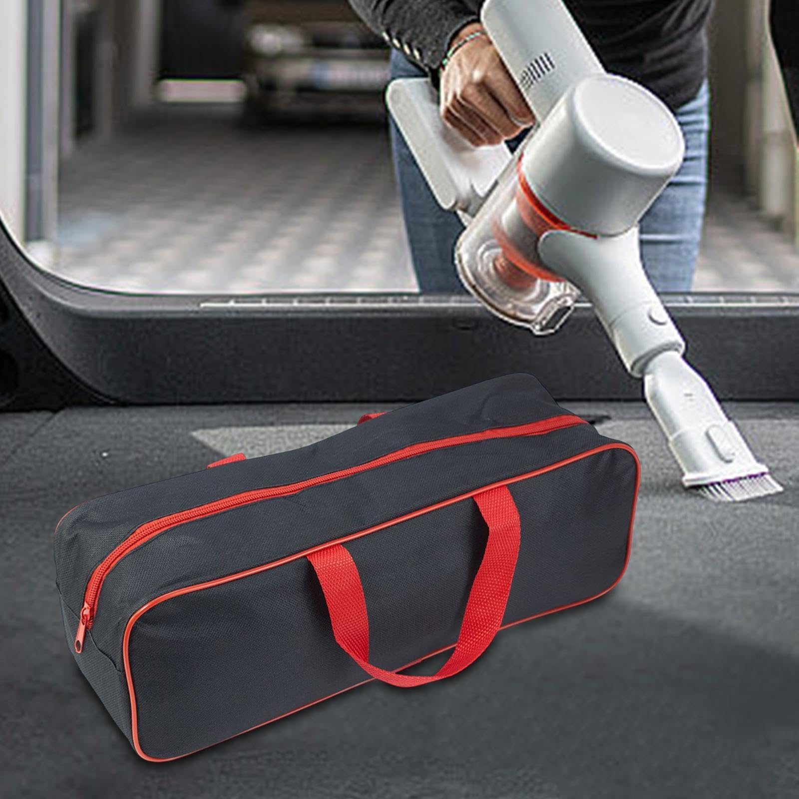 F Fityle Bolsa para aspiradora de Coche, Bolsa de Almacenamiento de Accesorios para aspiradora de Coche, Resistente, Estuche para aspiradora, Bolsa de, Rojo