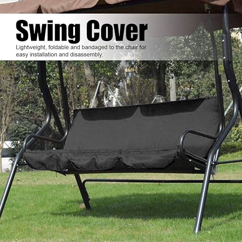 Miniatura 4 de Funda para asiento de columpio, 3 asientos para patio al aire libre, funda de cojín de repuesto para columpio de tres asientos