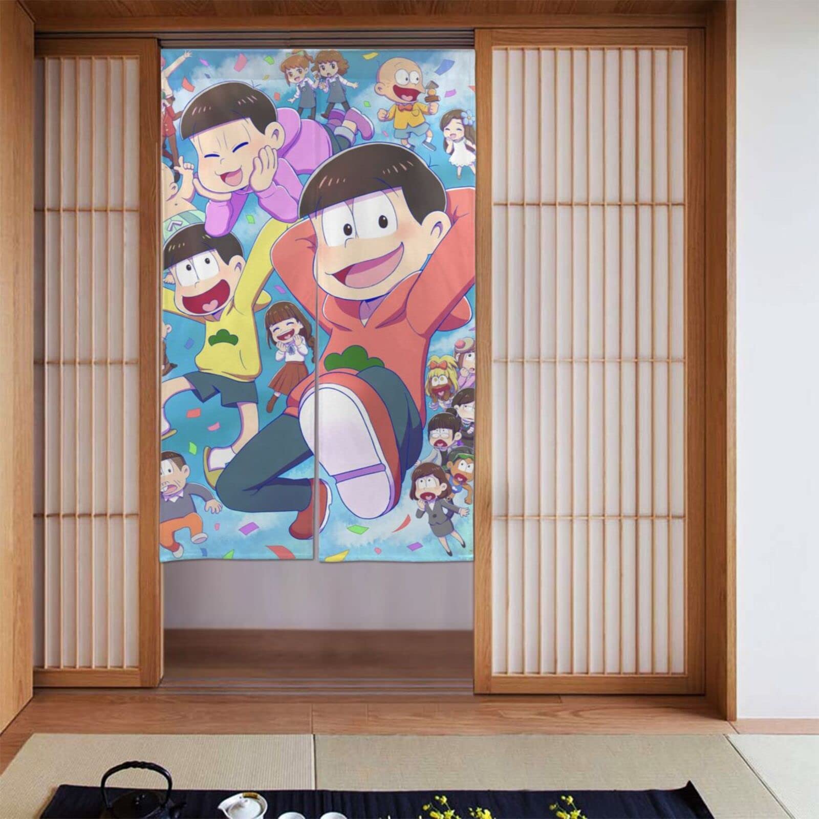 Amazon｜おそ松さん 玄間仕切り遮光 のれん ファッション 目隠し 和風 