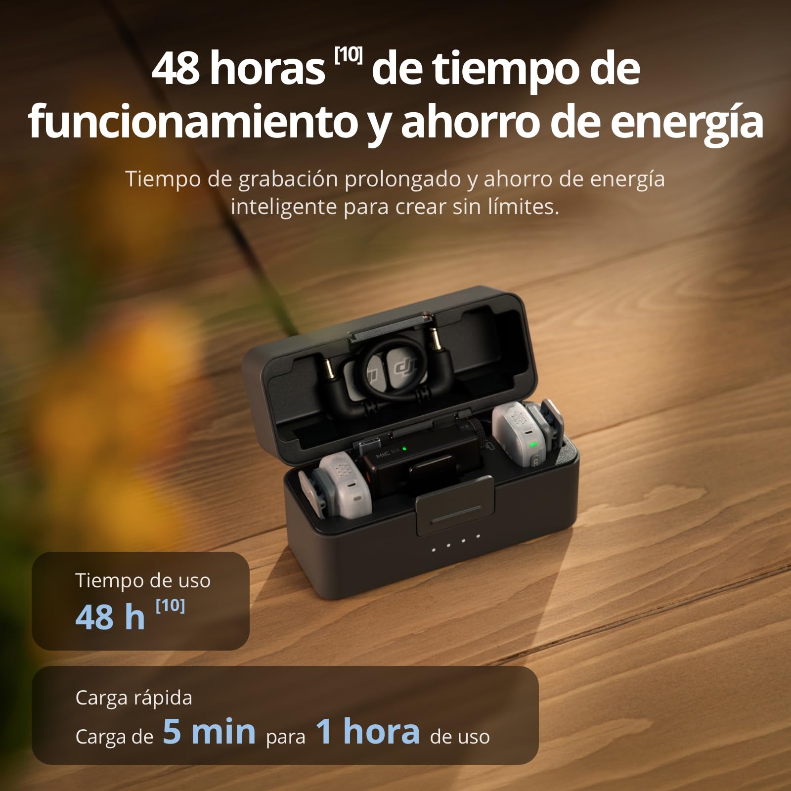 dji Mic Mini 2 (2TX + 1RX estándar + Estuche de Carga), micrófono inalámbrico para móvil iPhone y Android/cámara/Tableta/PC, batería 48h, transmisión hasta 400m, Cubierta magnética Multicolor