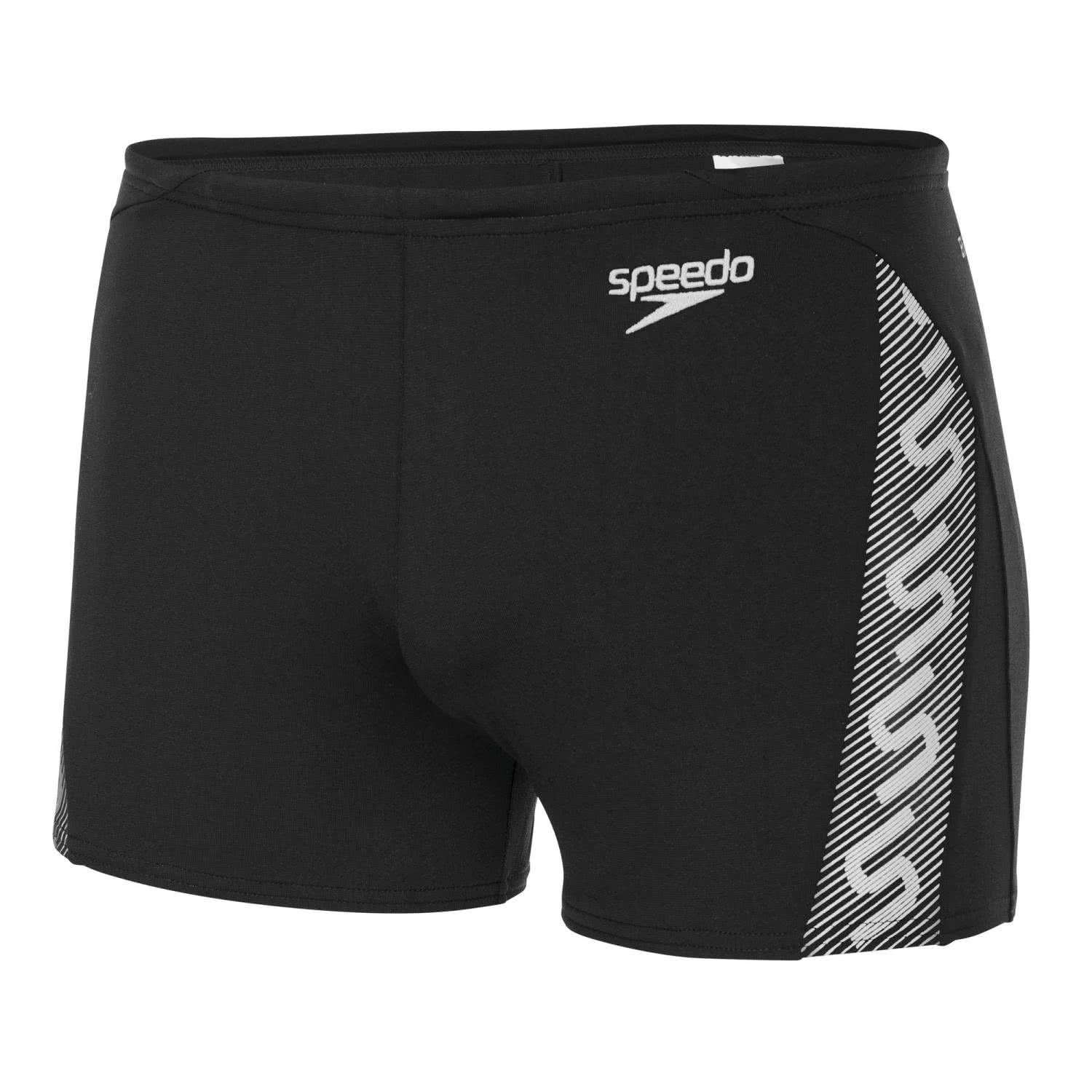 Speedo Monogram ASHT Am Black/White Costume da Bagno Uomo (Pacco da 1)