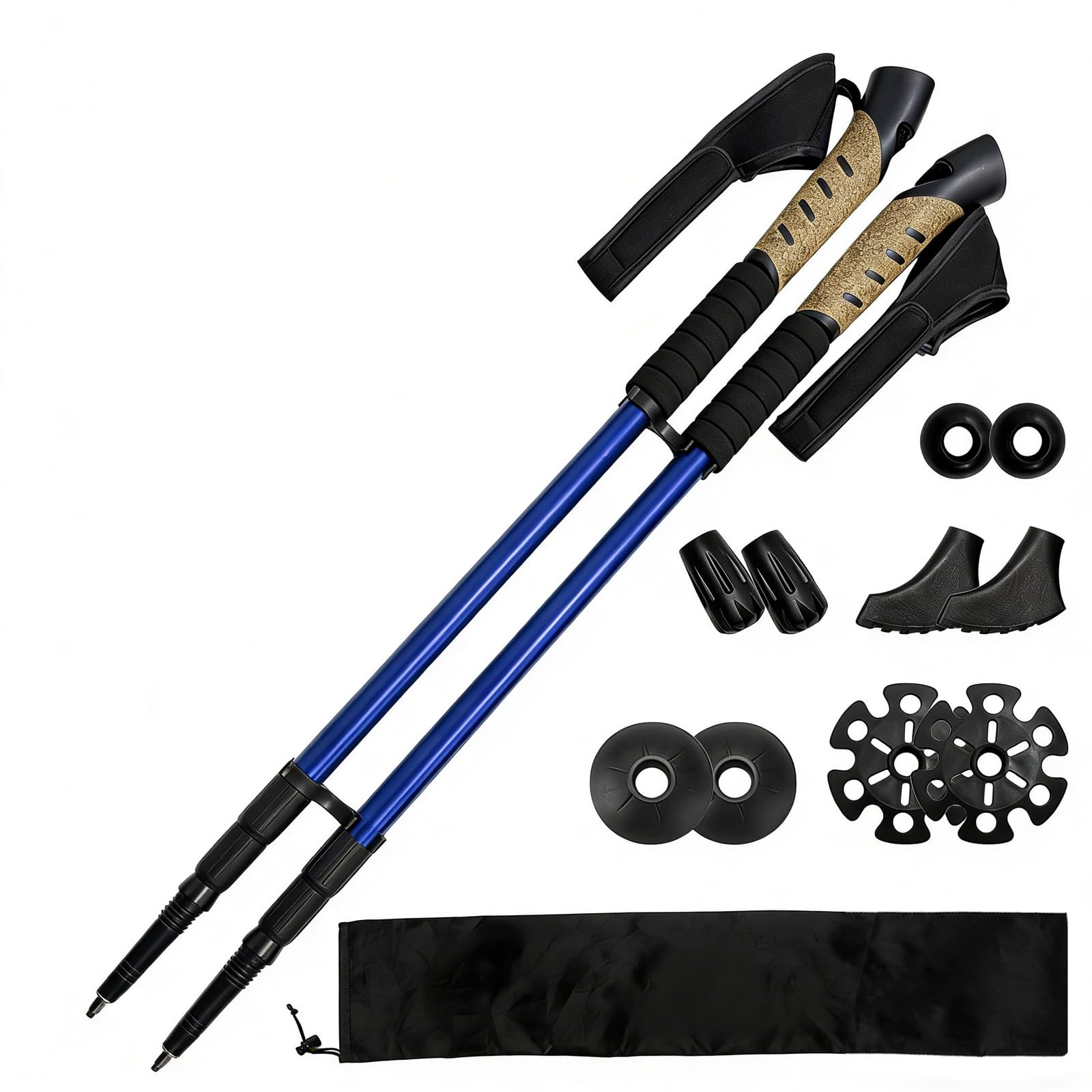 Kije turystyczne zapobiegające wstrząsom, kijki trekkingowe, aluminiowe teleskopowe kijki kempingowe Nordic Cane
