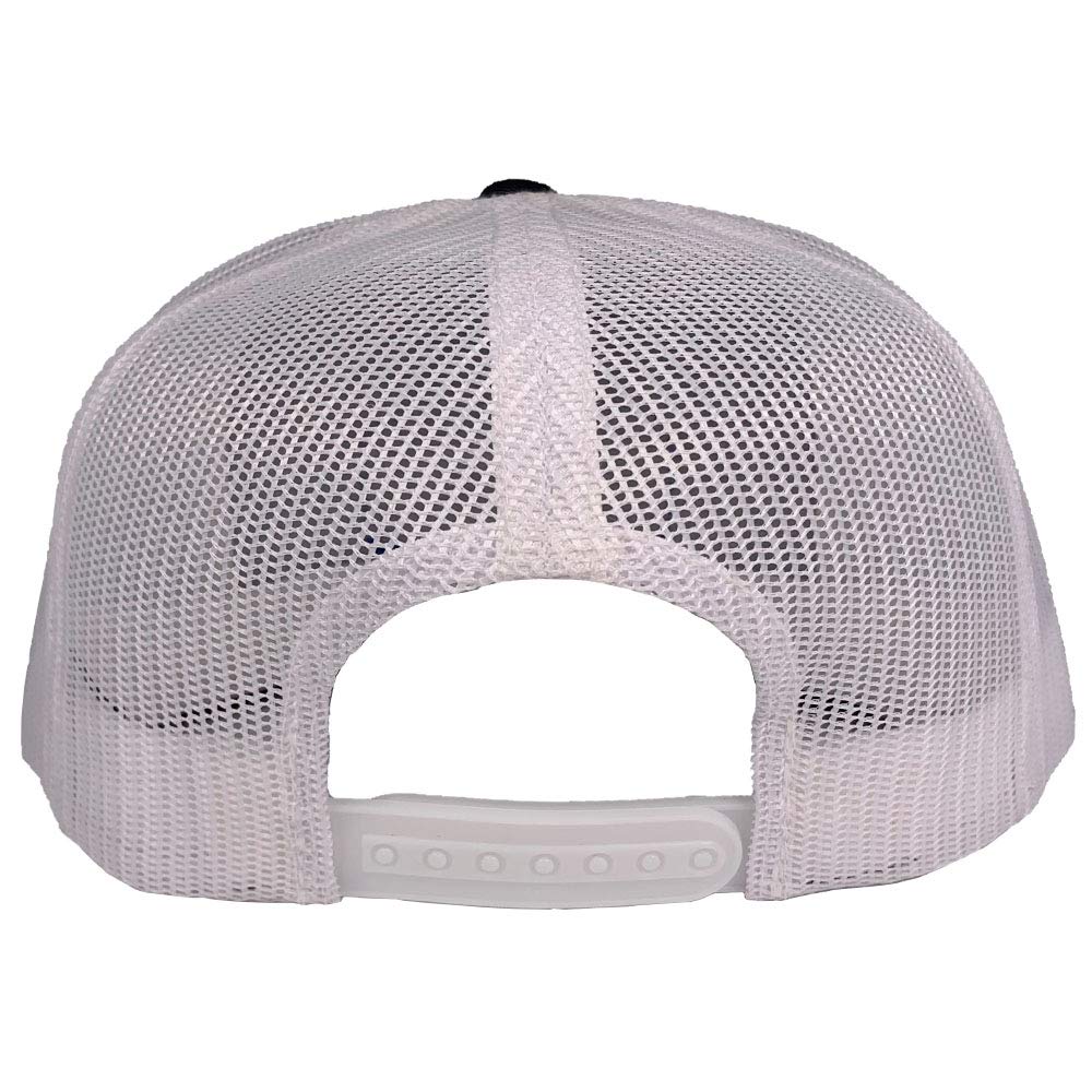 Whiskey Bent HAT CO. - The Dillo - 5 Panel Adjustable Snapback Hat, Mesh Back, Embroidered Patch, Western Style Baseball Cap for Men (US, Alpha, One Size, Charcoal Black)