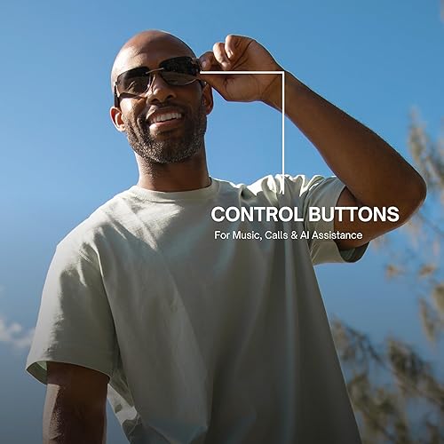 Miniatura 3 de Eddie Bauer - Anteojos inteligentes para hombres con Bluetooth, anteojos inteligentes con lentes polarizadas UV400, altavoces de oreja abierta y