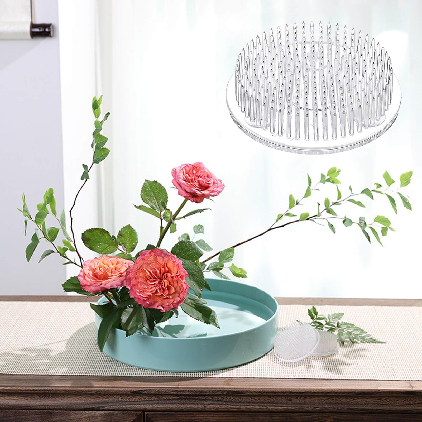 Amazon.co.jp: 剣山 生け花 2個入り 3個吸盤付き 透明 丸形