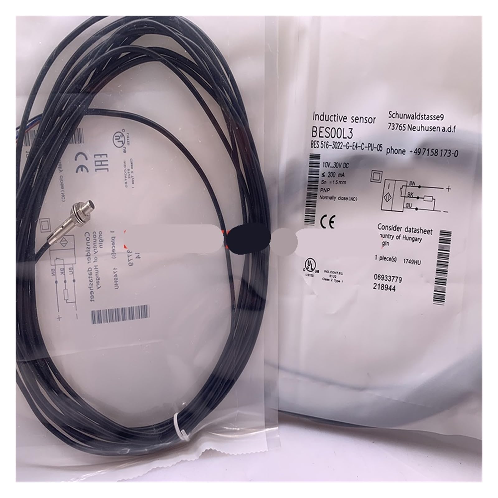 NACODLUL 1pcs sensor BES00M3 BES516-3044-G-E4-C-PU-02 Proximity switch