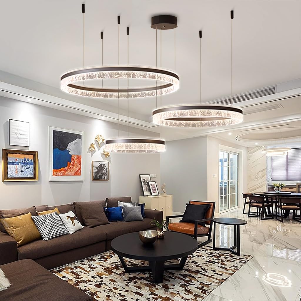 Lustre alumiled moderne chic pour illuminer vos soirées au salon