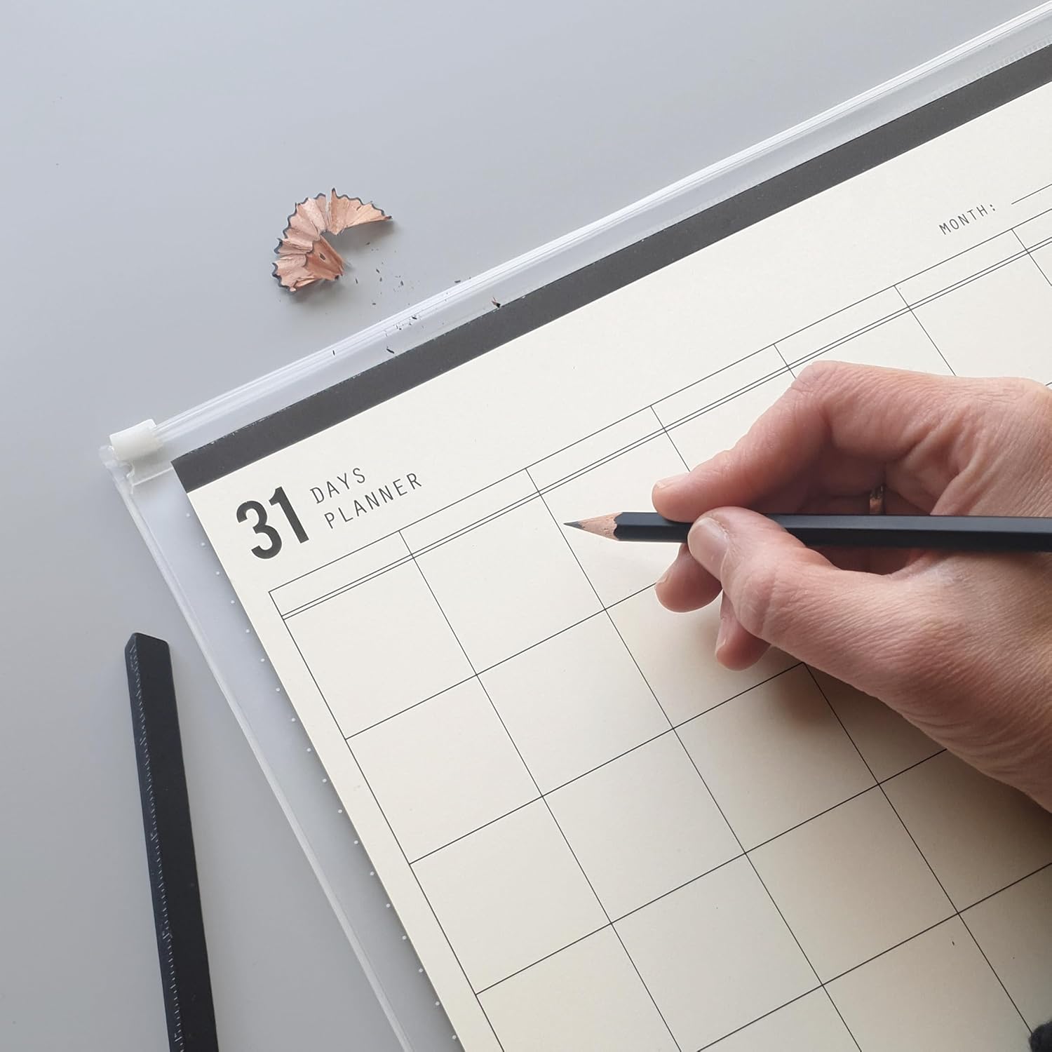 Premium Undated Monthly Planner Pad – 31-Day Tear-Off Organizer (9.7×13.6 in) with Notes Section – FSC® Paper (Pack of 2)