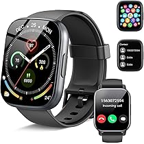 Poounur Smartwatch Uomo Donna con Effettua o Risposta Chiamate, 1.95″ Orologio Smartwatch Contapassi, Cardiofrequenzimetro, Sonno, 110+ Modalità Sportivo Fitness Tracker, IP68 Smart Watch Android iOS