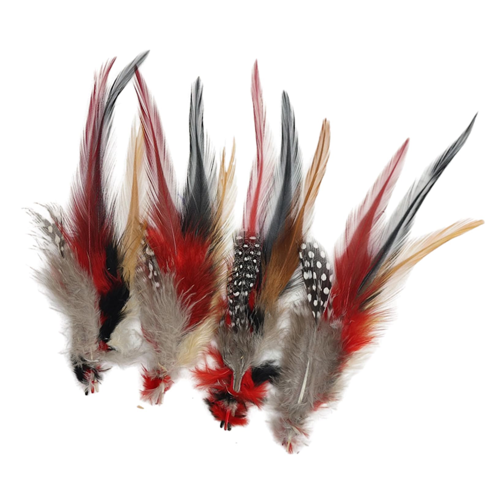 NMFLAB Of 10 Plumage Flower Hair Accessories Craft Supplies for Wedding Party Decorations Sewing Embellishment Quills