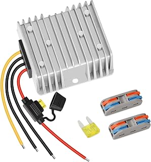 jrblvl 20A 240W Waterproof DC 18-58V to 12V Converter for Golf Carts, Trucks, LED Lights - IP68 Step-Down Regulator