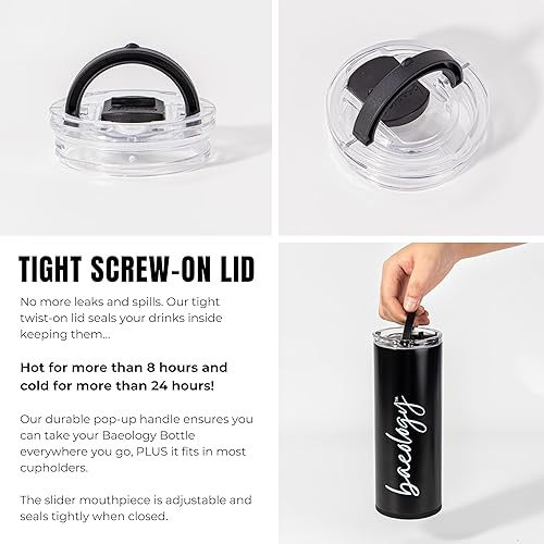 Miniatura 5 de Baeology Taza de viaje de 20 onzas  Taza de café con tapa, vaso de café, apto para lavavajillas, apto para vasos, botella de agua con asa, libre de