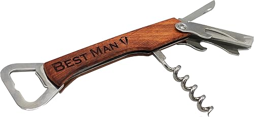 Miniatura 4 de My Personal Memories Sacacorchos de esmoquin para despedida de soltero, abrebotellas de cerveza de vino, favor para padrino de boda, padrino de