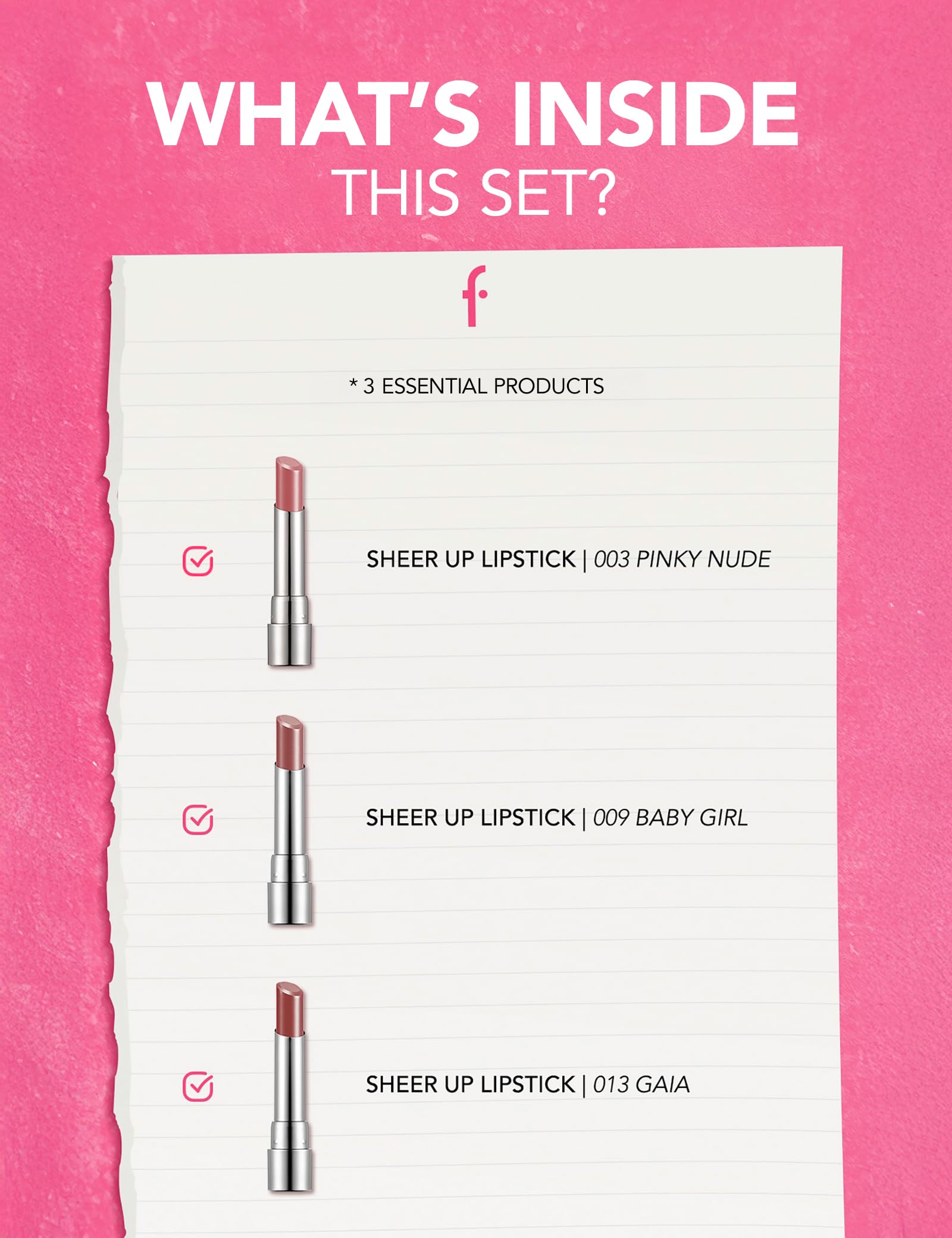Sheer Up Lip Crush 3'lü Makyaj Seti