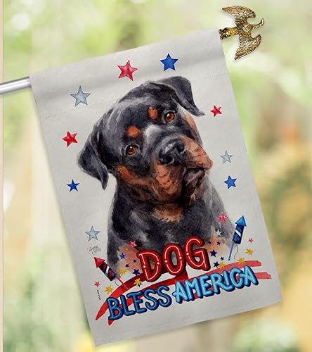 Miniatura 10 de Breeze Decor Juego de bandera patriótica de caoba Rottweiler House Flag Eagle para perro, cachorro, pata mimada, pelo canino, mascota, naturaleza,